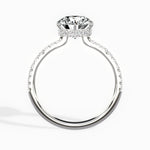 Rose Hidden Halo 1.80 ct Round Engagement Ring in White Gold - The Better Diamonds