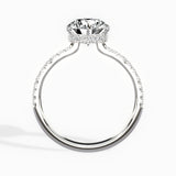 Rose Hidden Halo 1.80 ct Round Engagement Ring in White Gold - The Better Diamonds