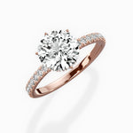 Rose Hidden Halo 1.80 ct Round Lab Grown Diamond Engagement Ring in 14K Rose Gold - The Better Diamonds