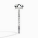 Rose Hidden Halo 1.80 ct Round Lab Grown Diamond Engagement Ring in 14K White Gold - The Better Diamonds