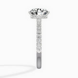Rose Hidden Halo 1.80 ct Round Lab Grown Diamond Engagement Ring in 14K White Gold - The Better Diamonds