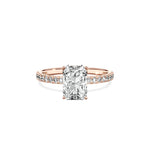 Rose Hidden Halo Engagement Ring - The Better Diamonds