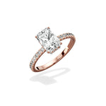 Rose Hidden Halo Engagement Ring - The Better Diamonds