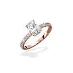 Rose Hidden Halo Engagement Ring - The Better Diamonds