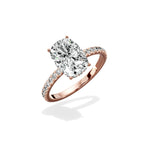 Rose Hidden Halo Engagement Ring - The Better Diamonds