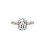 Rose Hidden Halo Engagement Ring - The Better Diamonds