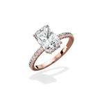 Rose Hidden Halo Engagement Ring - The Better Diamonds