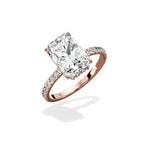 Rose Hidden Halo Engagement Ring - The Better Diamonds