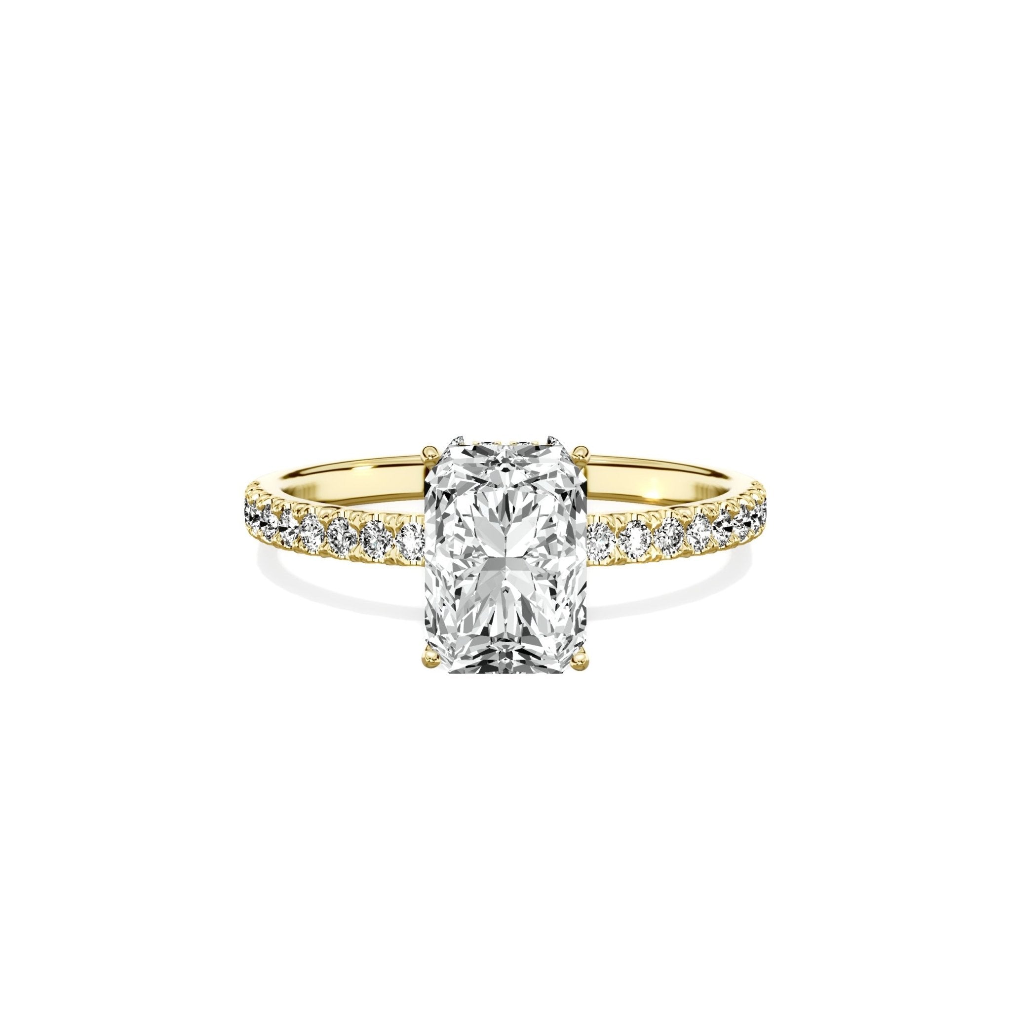 Rose Hidden Halo Engagement Ring - The Better Diamonds