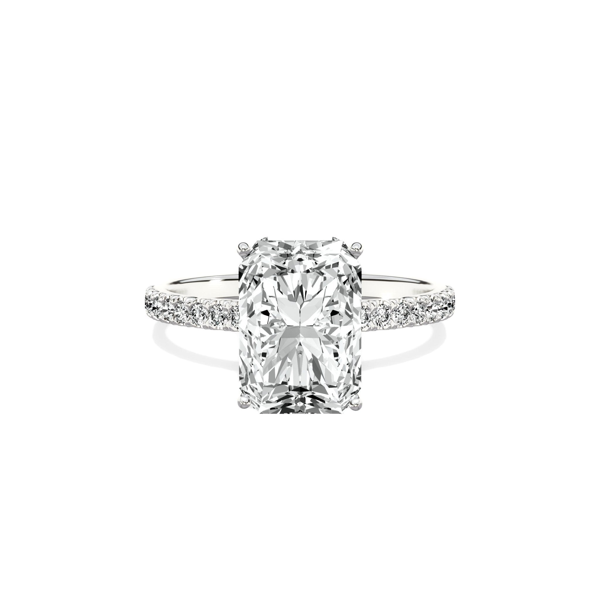 Rose Hidden Halo Engagement Ring - The Better Diamonds