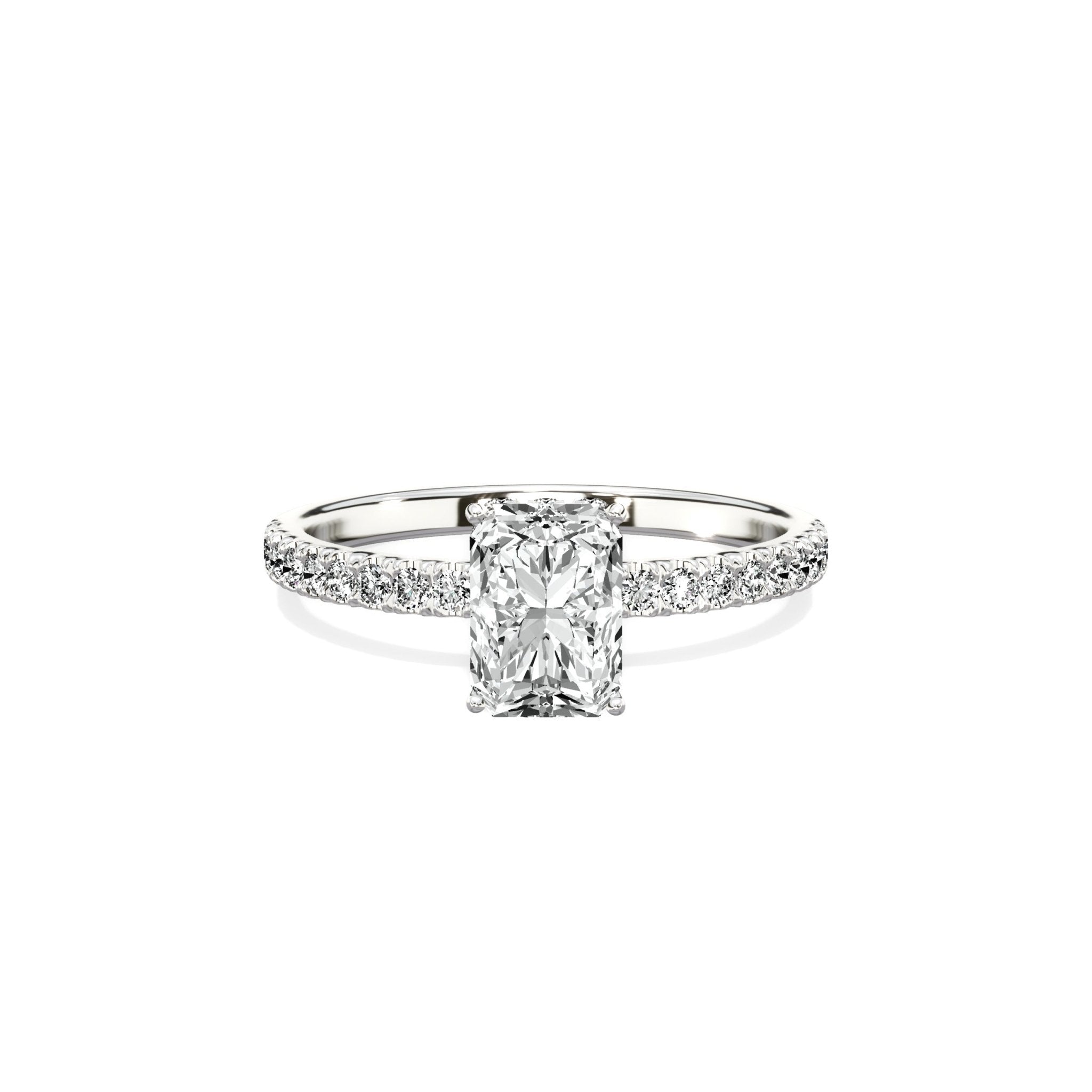 Rose Hidden Halo Engagement Ring - The Better Diamonds