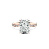 Rose Hidden Halo Engagement Ring - The Better Diamonds