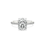 Rose Hidden Halo Engagement Ring - The Better Diamonds