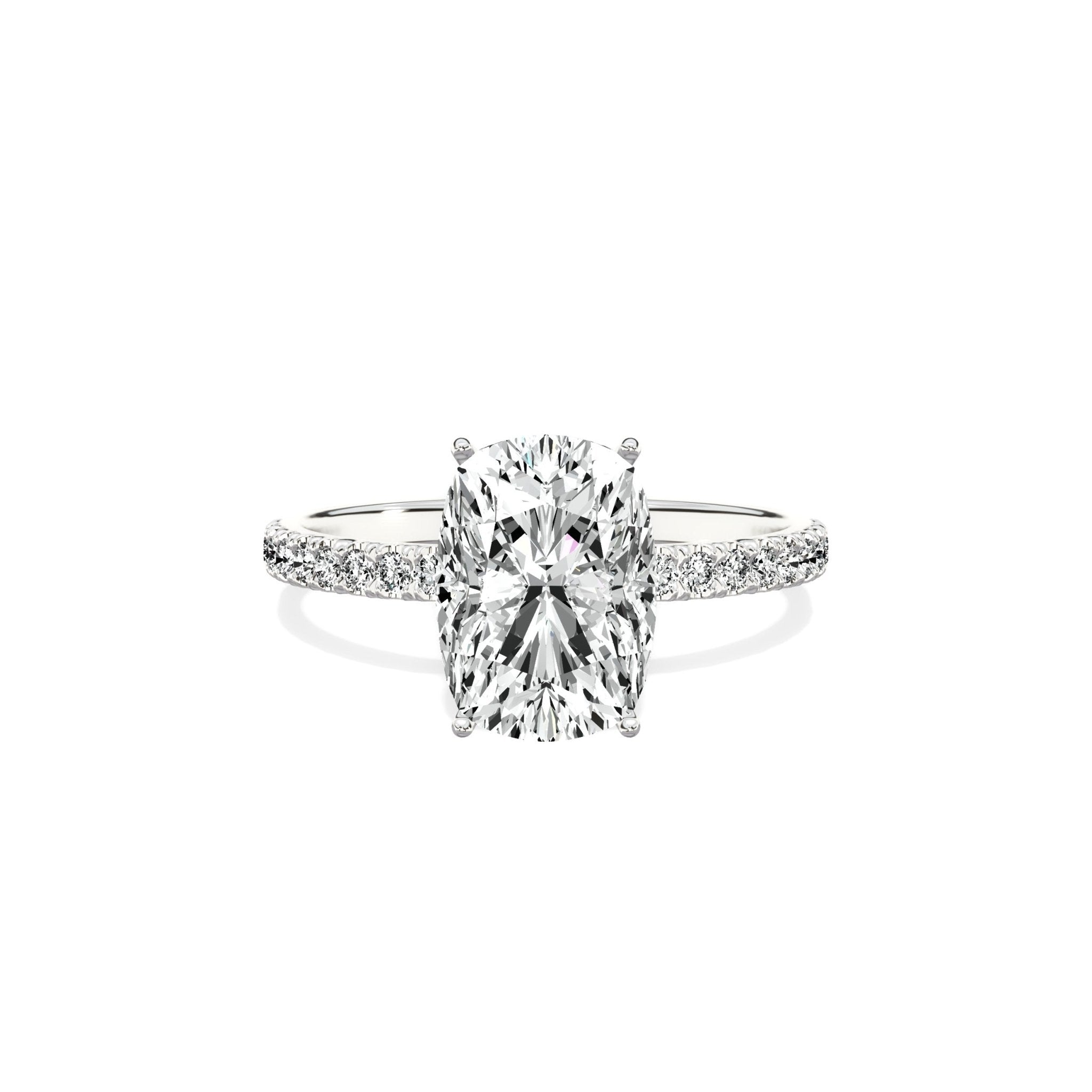 Rose Hidden Halo Engagement Ring - The Better Diamonds