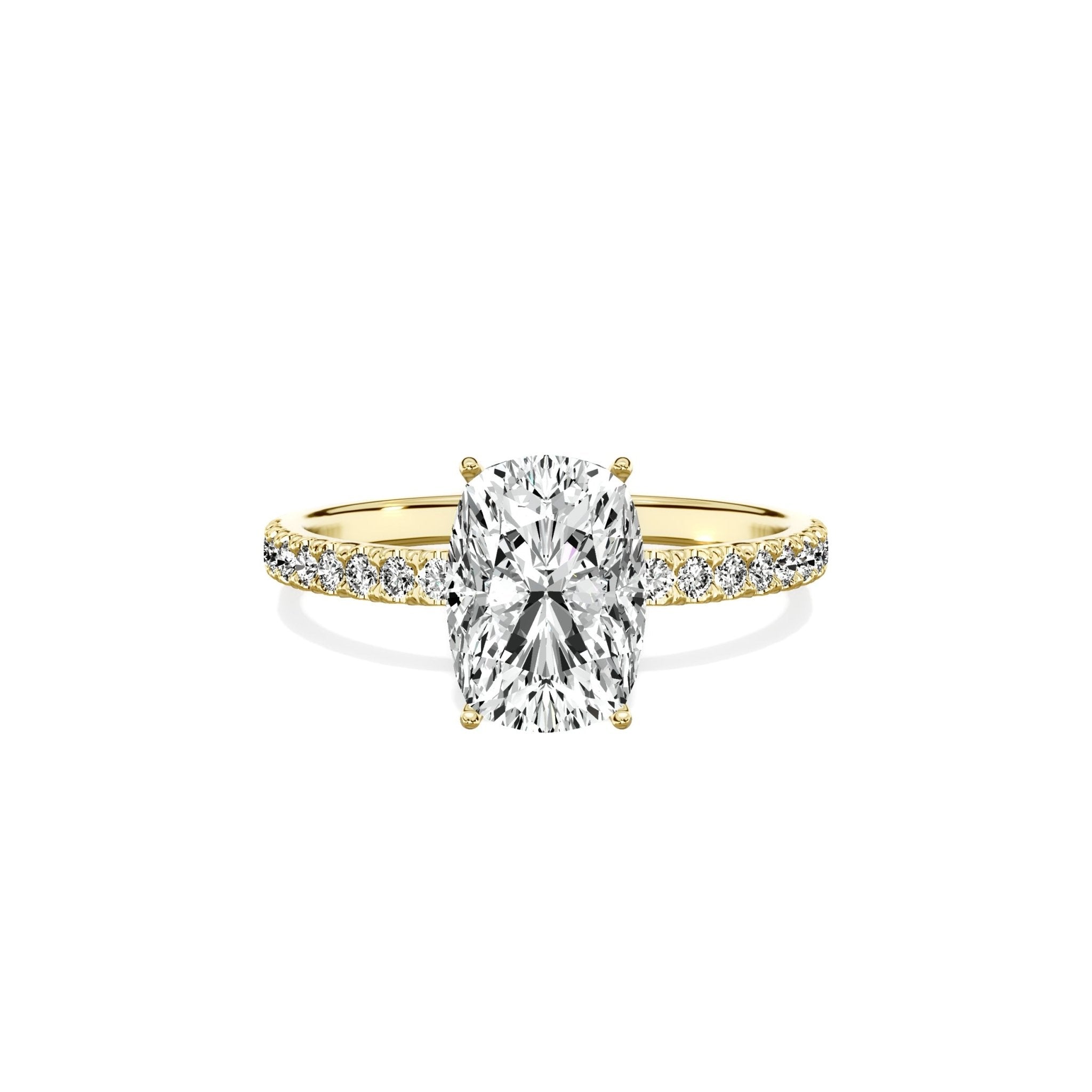 Rose Hidden Halo Engagement Ring - The Better Diamonds