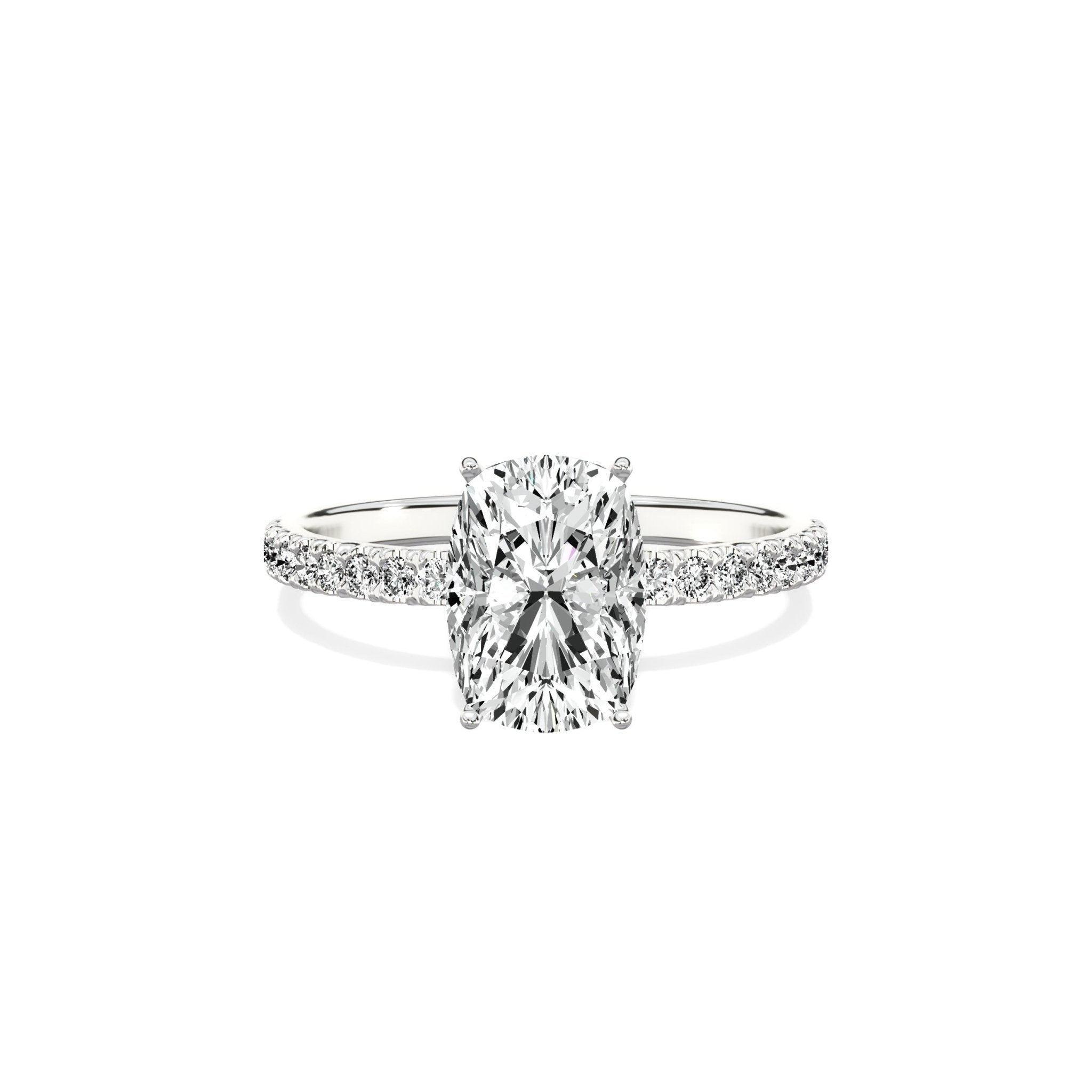 Rose Hidden Halo Engagement Ring - The Better Diamonds