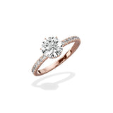 Rose Hidden Halo Engagement Ring - The Better Diamonds