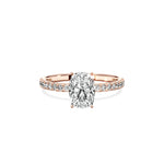 Rose Hidden Halo Engagement Ring - The Better Diamonds