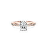 Rose Hidden Halo Engagement Ring - The Better Diamonds