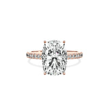 Rose Hidden Halo Engagement Ring - The Better Diamonds