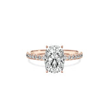 Rose Hidden Halo Engagement Ring - The Better Diamonds