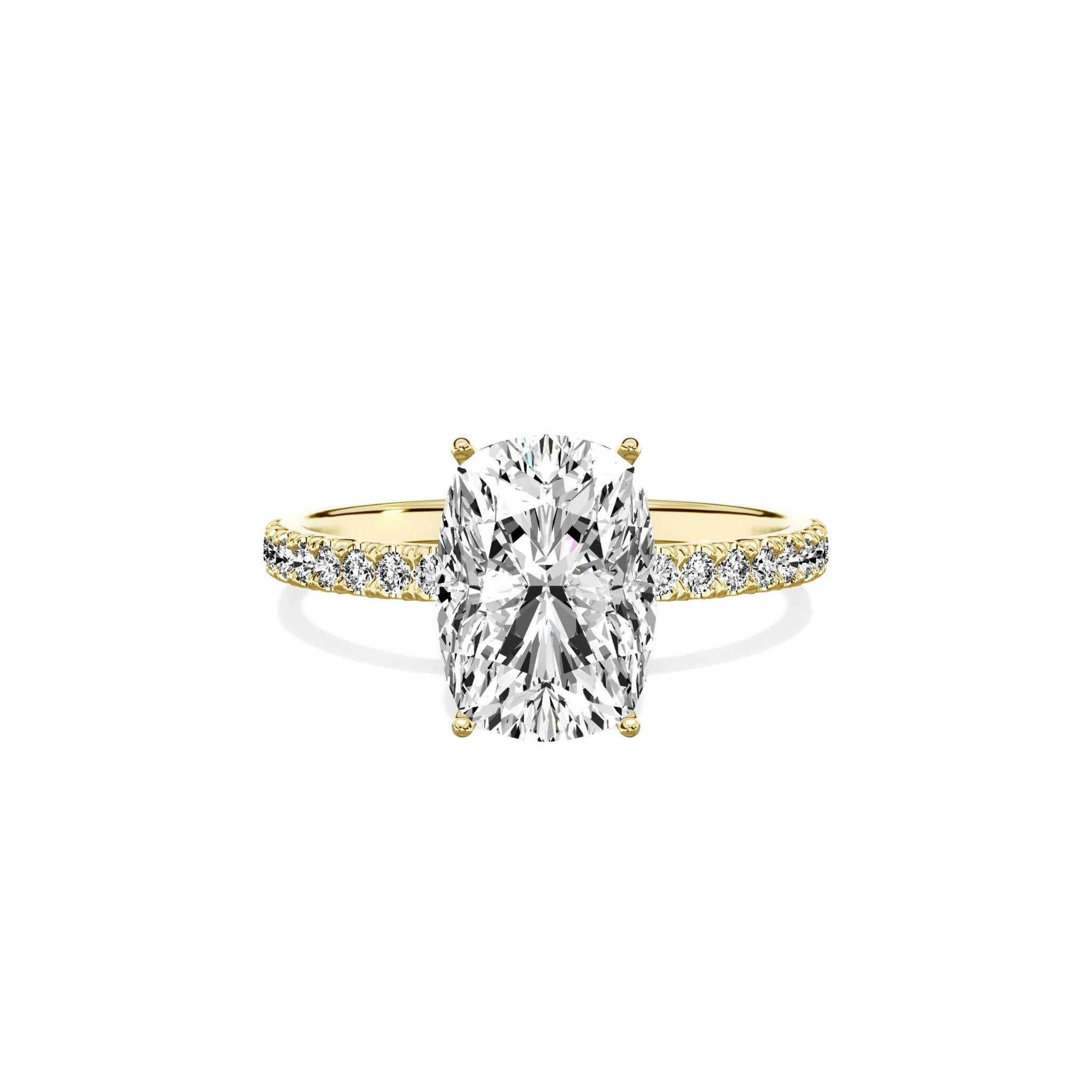 Rose Hidden Halo Engagement Ring - The Better Diamonds