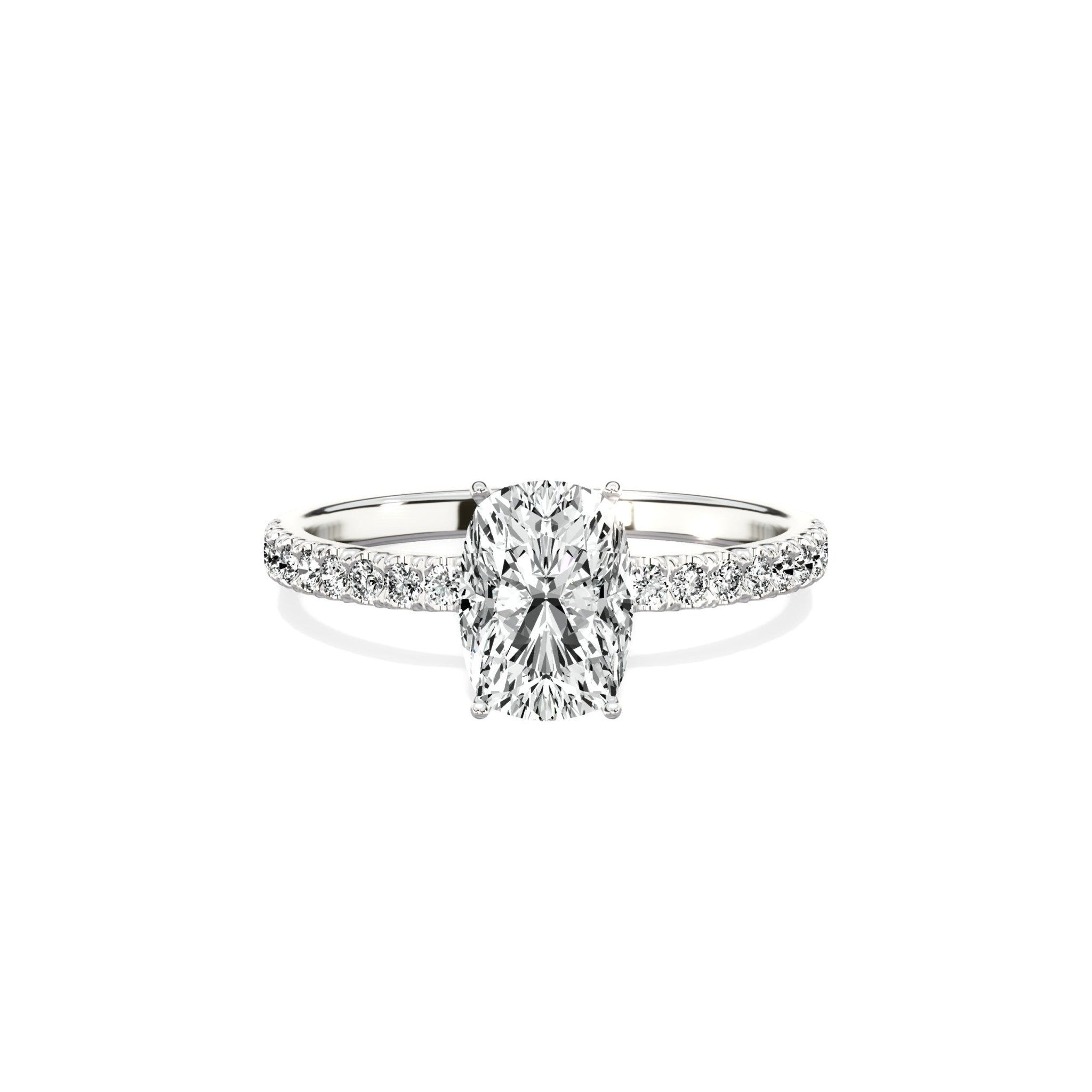 Rose Hidden Halo Engagement Ring - The Better Diamonds