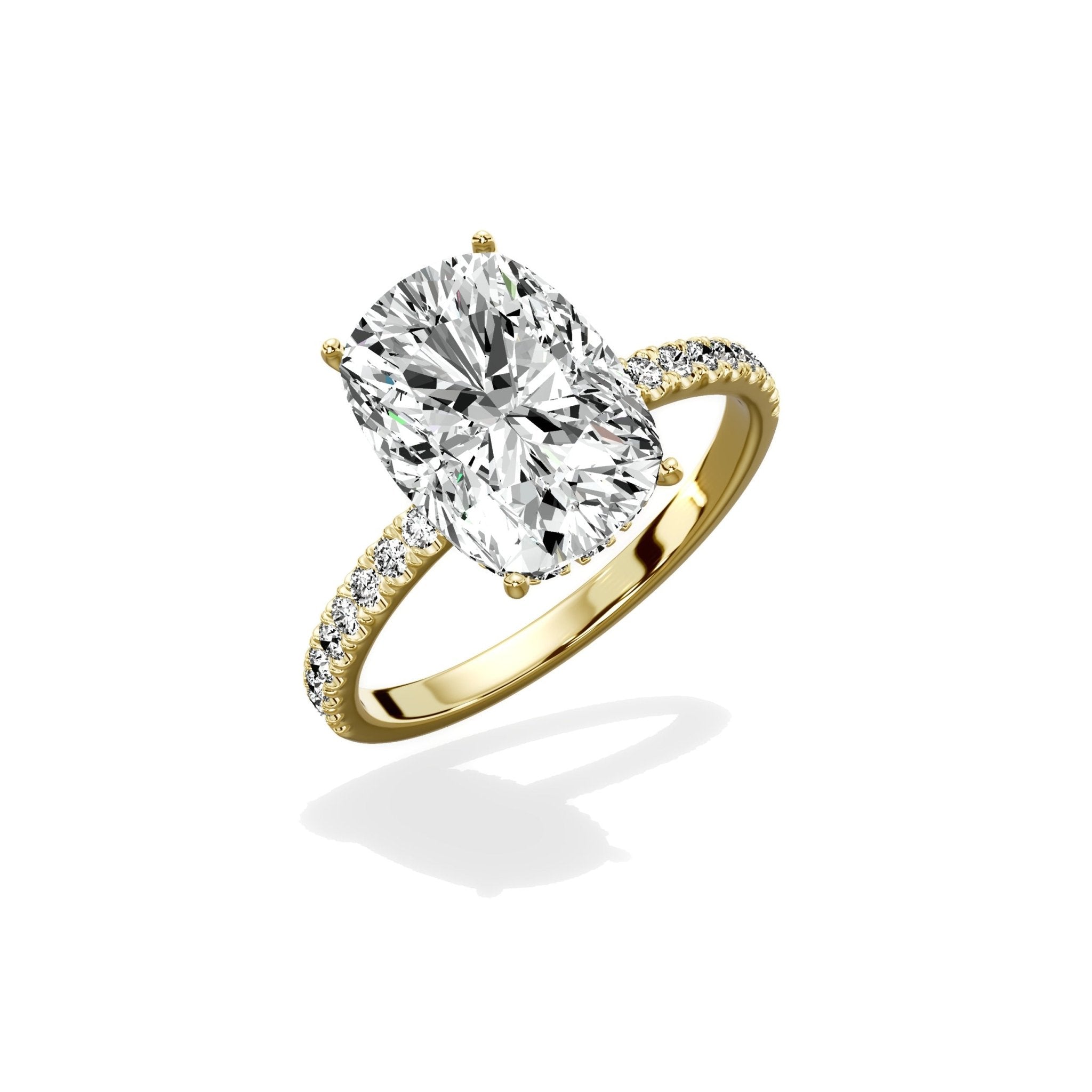 Rose Hidden Halo Engagement Ring - The Better Diamonds