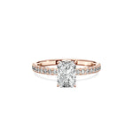 Rose Hidden Halo Engagement Ring - The Better Diamonds