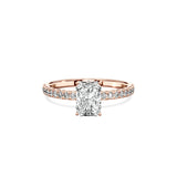 Rose Hidden Halo Engagement Ring - The Better Diamonds