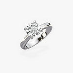 Secret Diamond Solitaire 2.12 ct Round Engagement Ring in White Gold - The Better Diamonds