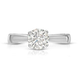 Sercret Diamond Solitaire 2.12 ct Round Engagement Ring in White Gold - The Better Diamonds