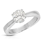 Sercret Diamond Solitaire 2.12 ct Round Engagement Ring in White Gold - The Better Diamonds