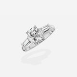 Baguette Three Stone Engagement Ring