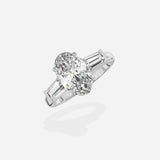 Baguette Three Stone Engagement Ring