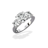 Signature Three Stone 1.05 ct Round Engagement Ring in White Gold - The Better Diamonds