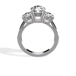 Signature Three Stone 1.05 ct Round Engagement Ring in White Gold - The Better Diamonds