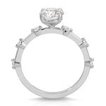 Eleni Solitaire Round Engagement Ring in White Gold