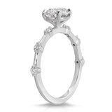 Eleni Solitaire Round Engagement Ring in White Gold