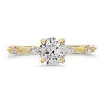 Eleni Solitaire Round Engagement Ring in Yellow Gold