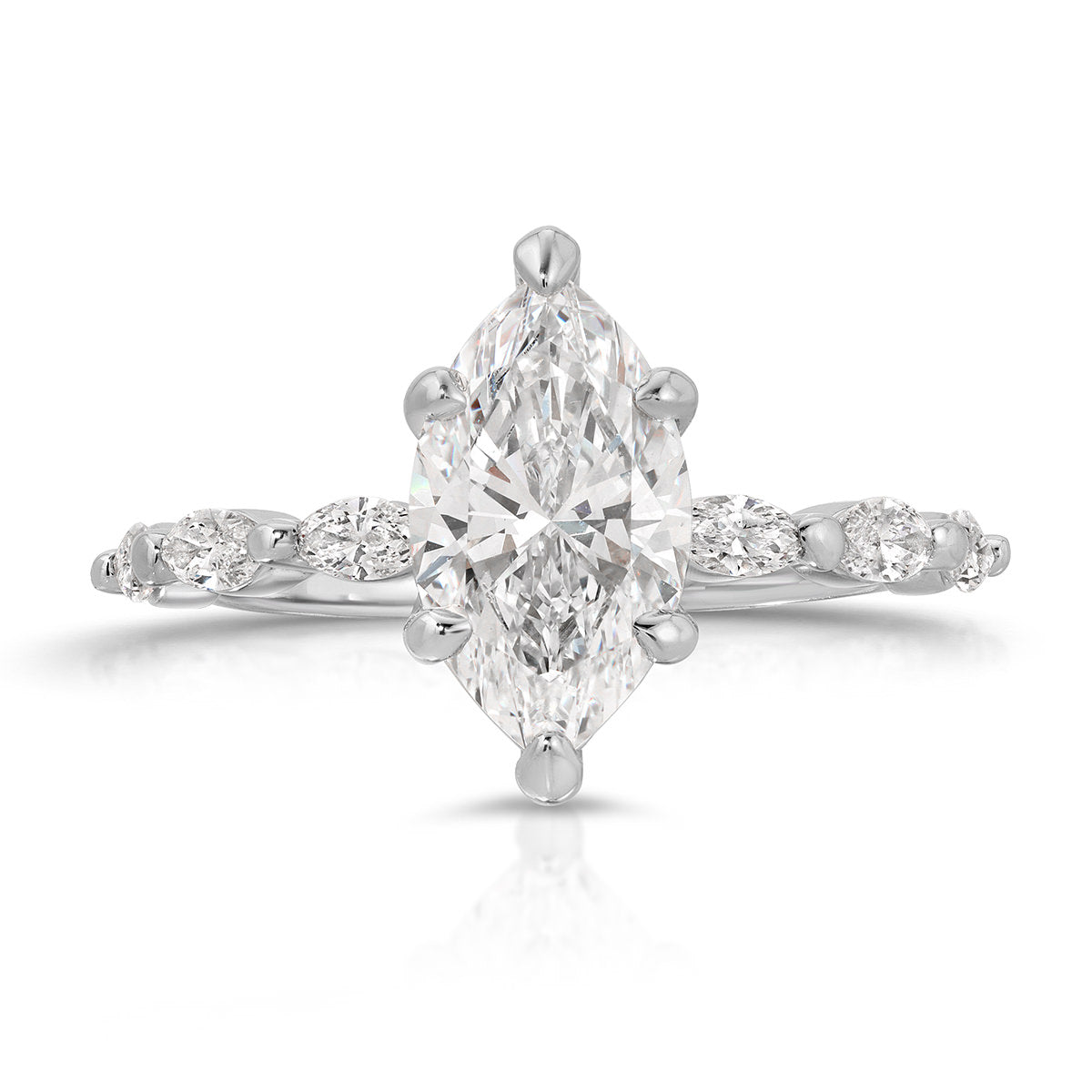 Marquise Solitaire Marquise Engagement Ring in White Gold