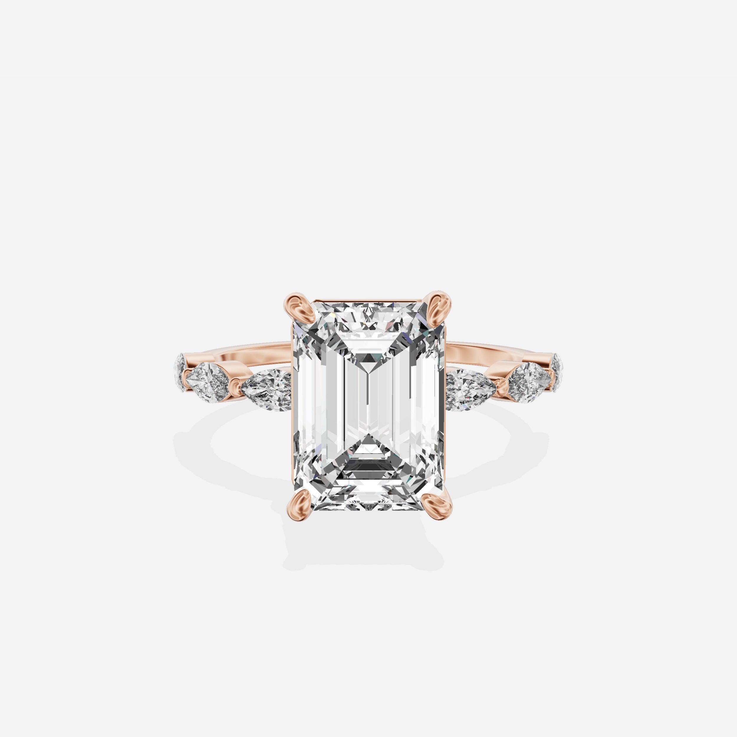 Marquise Band Solitaire Engagement Ring