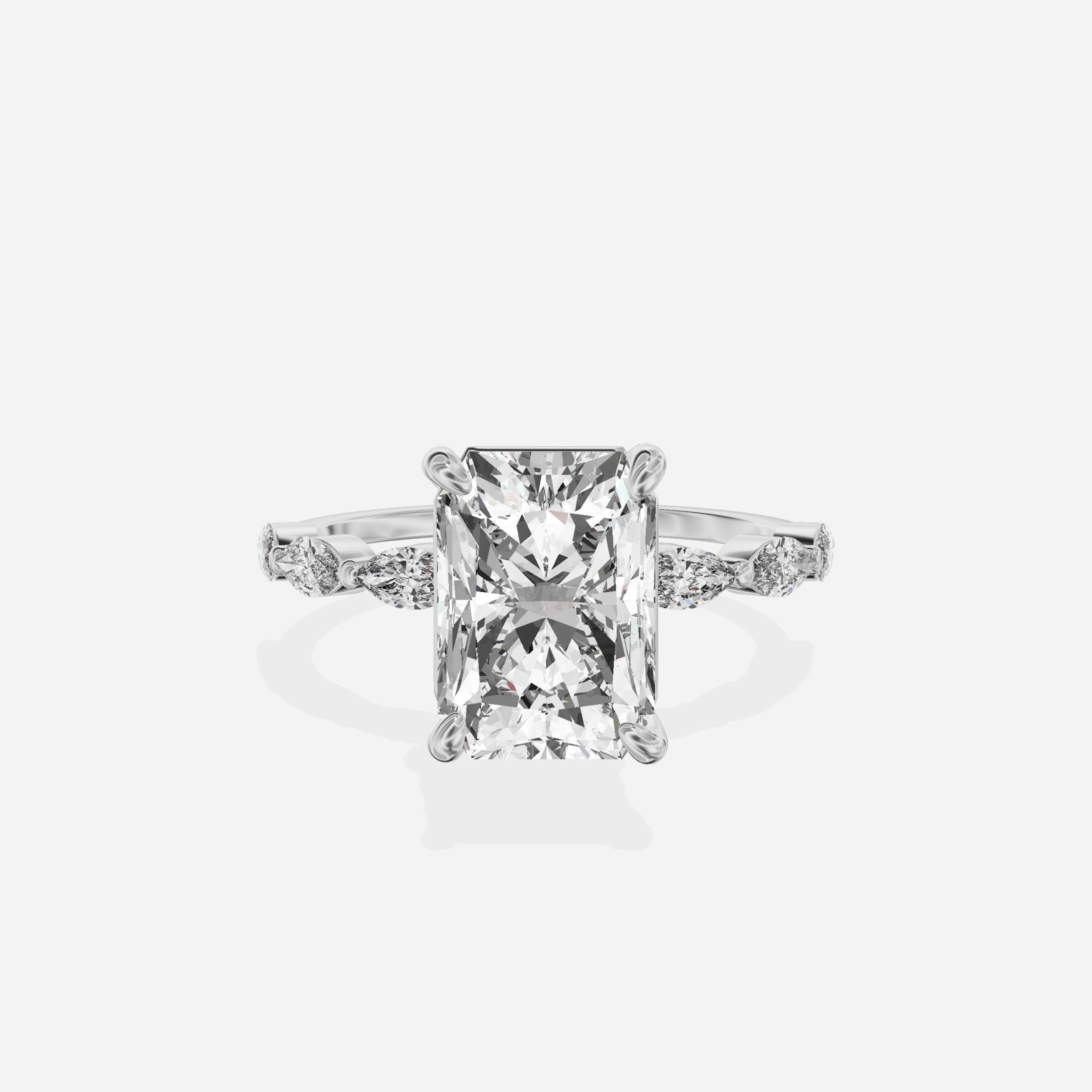 Marquise Band Solitaire Engagement Ring