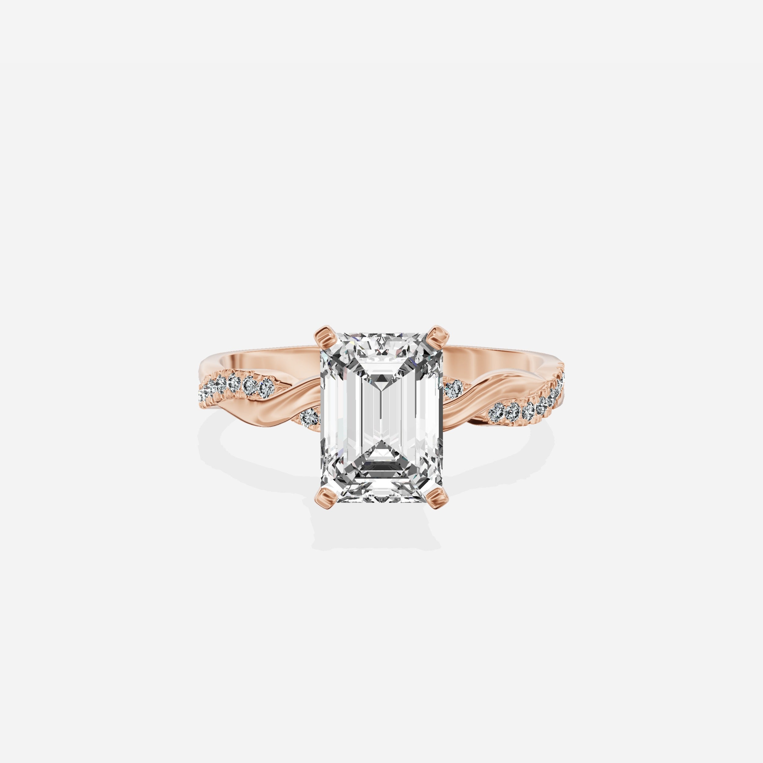 Intertwined Solitaire Engagement Ring