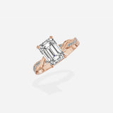 Intertwined Solitaire Engagement Ring