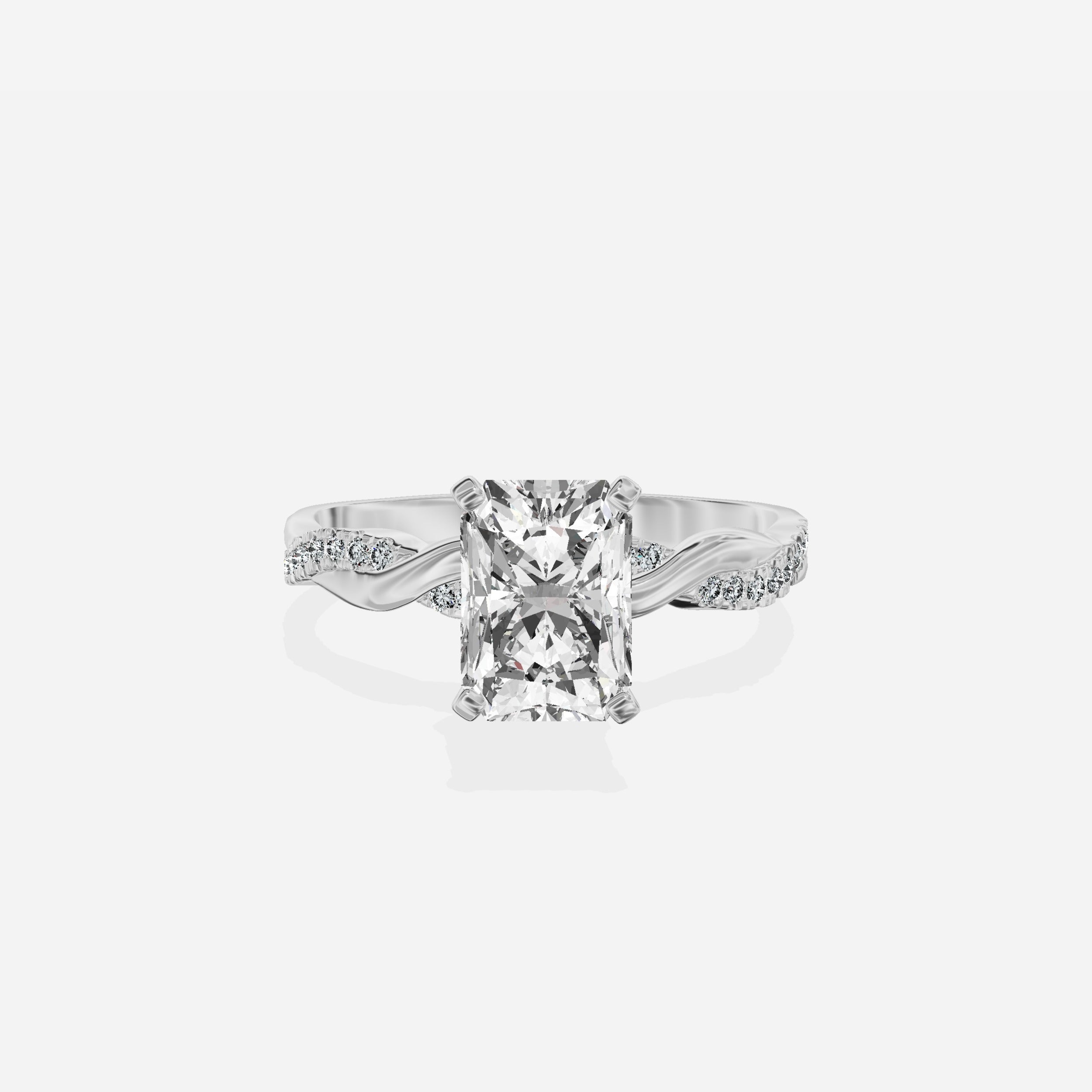 Intertwined Solitaire Engagement Ring