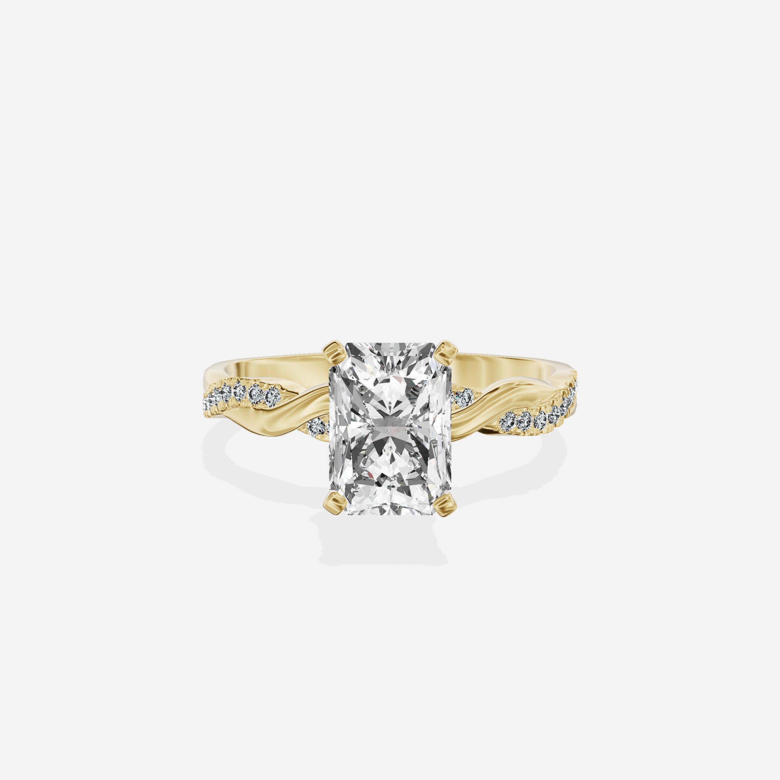 Intertwined Solitaire Engagement Ring