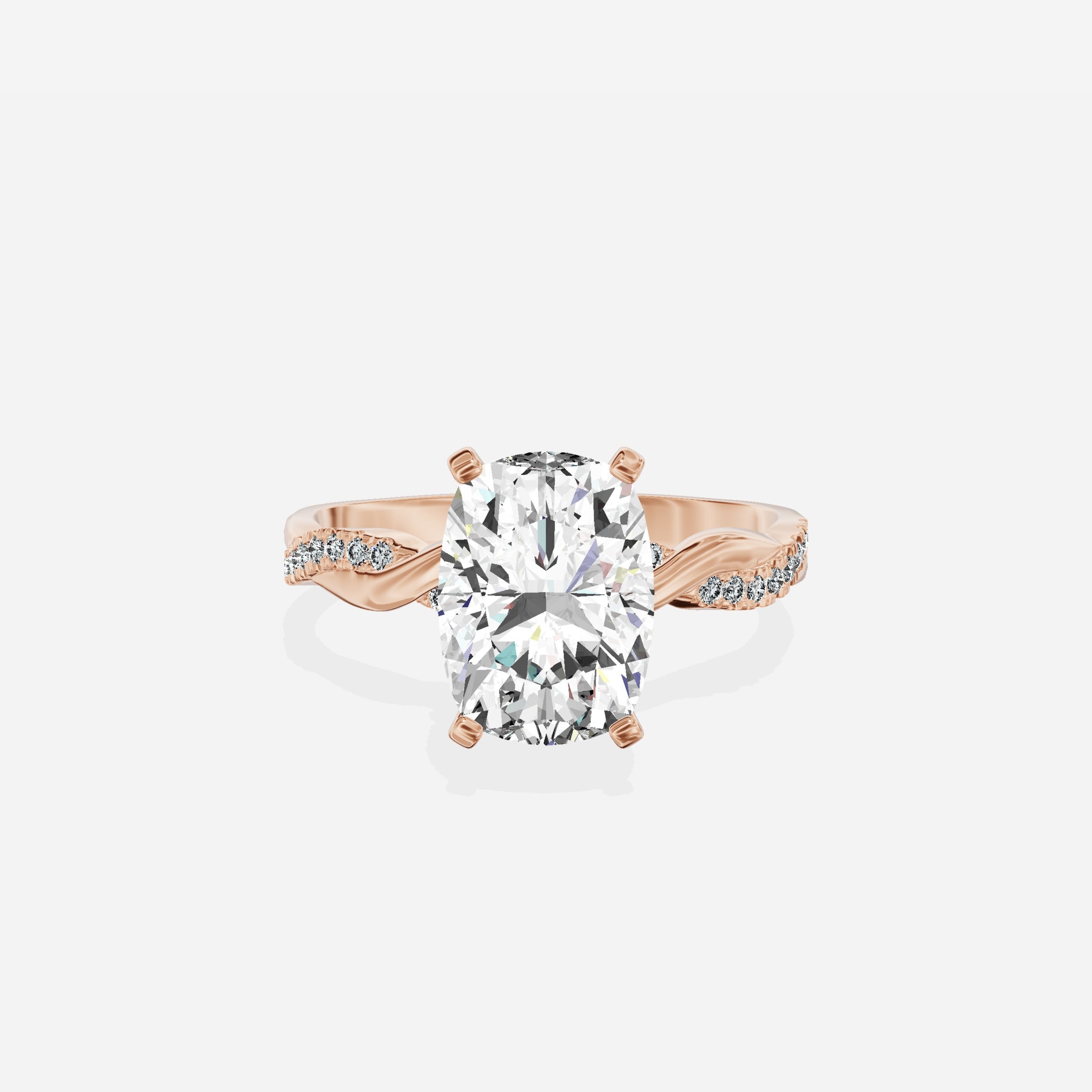 Intertwined Solitaire Engagement Ring