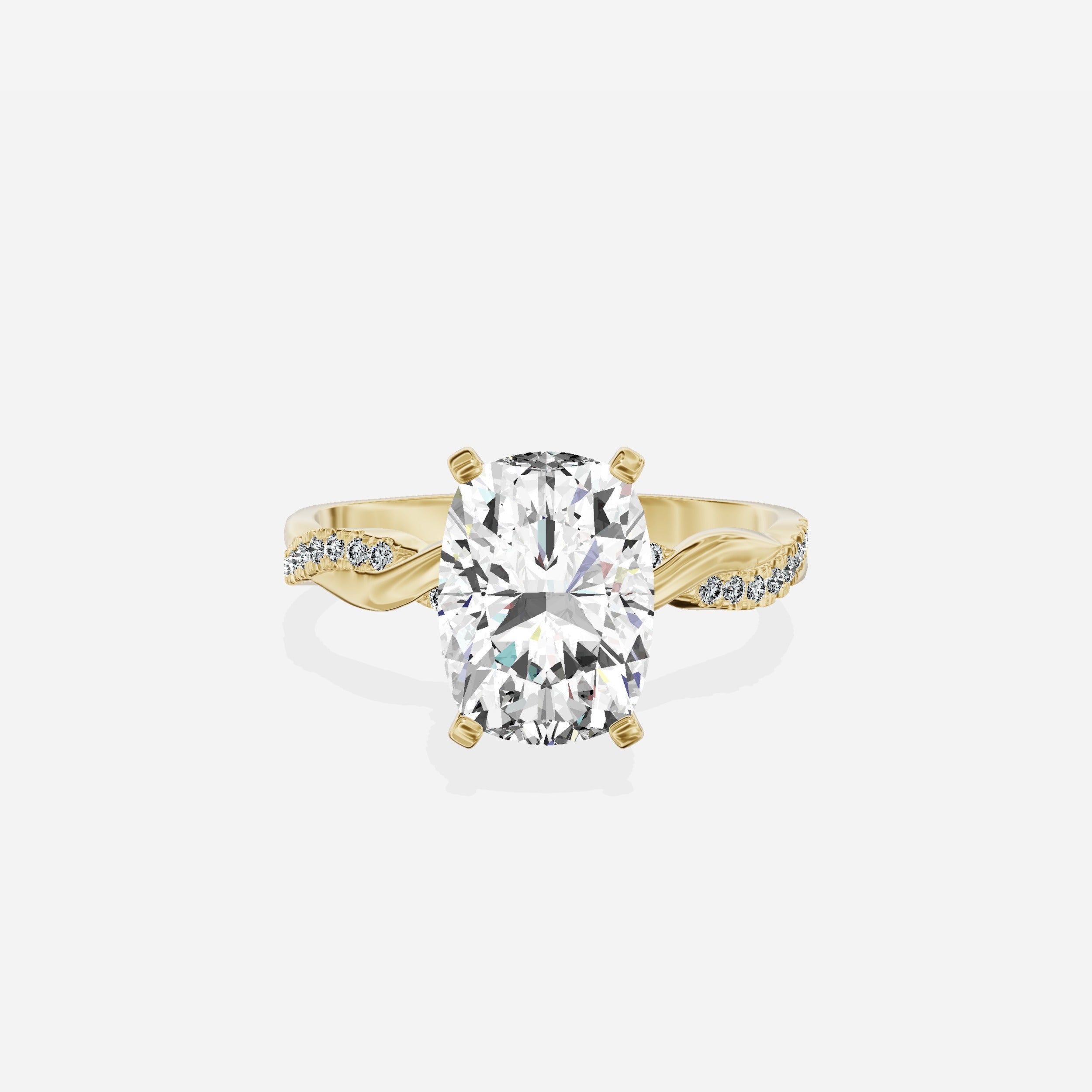 Intertwined Solitaire Engagement Ring