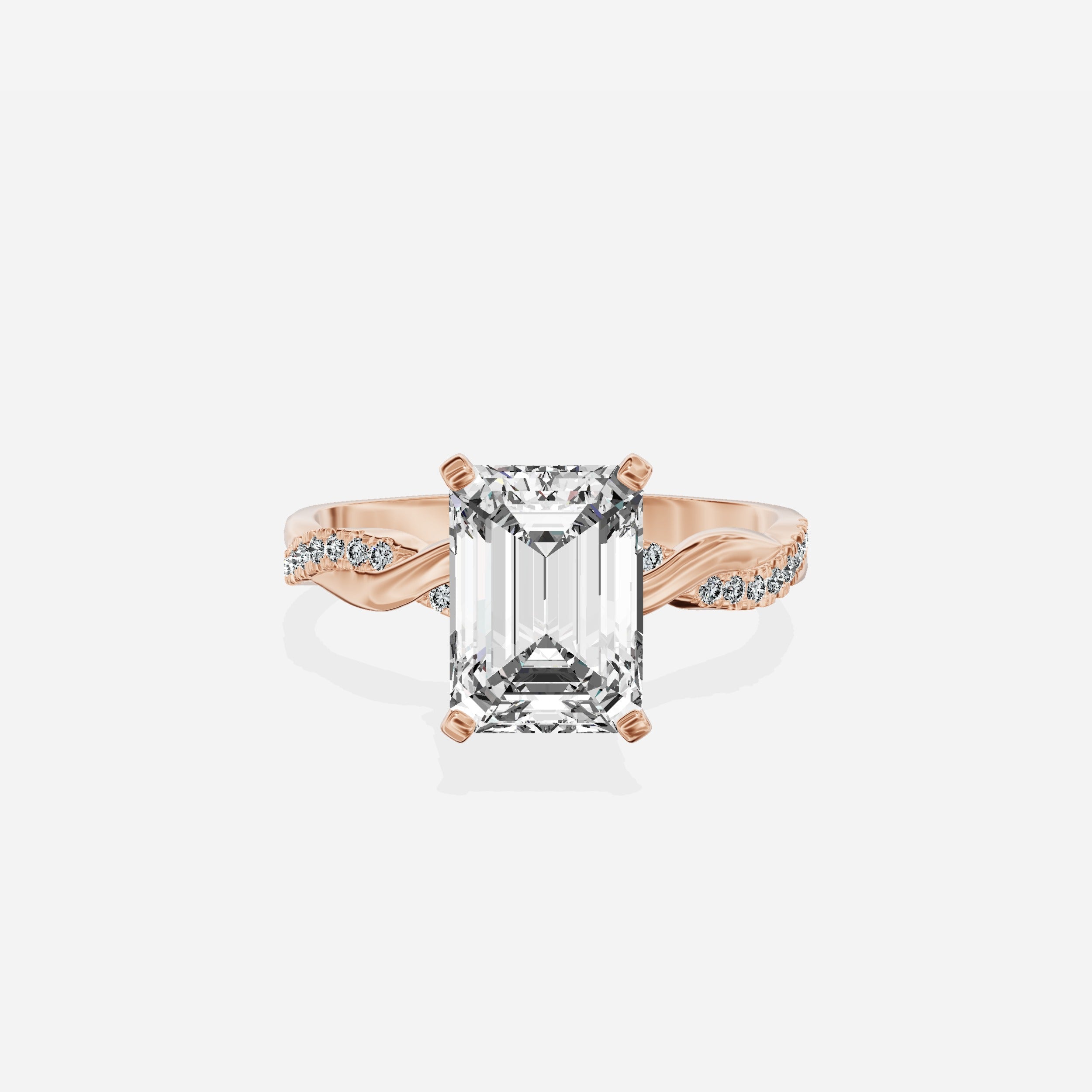 Intertwined Solitaire Engagement Ring